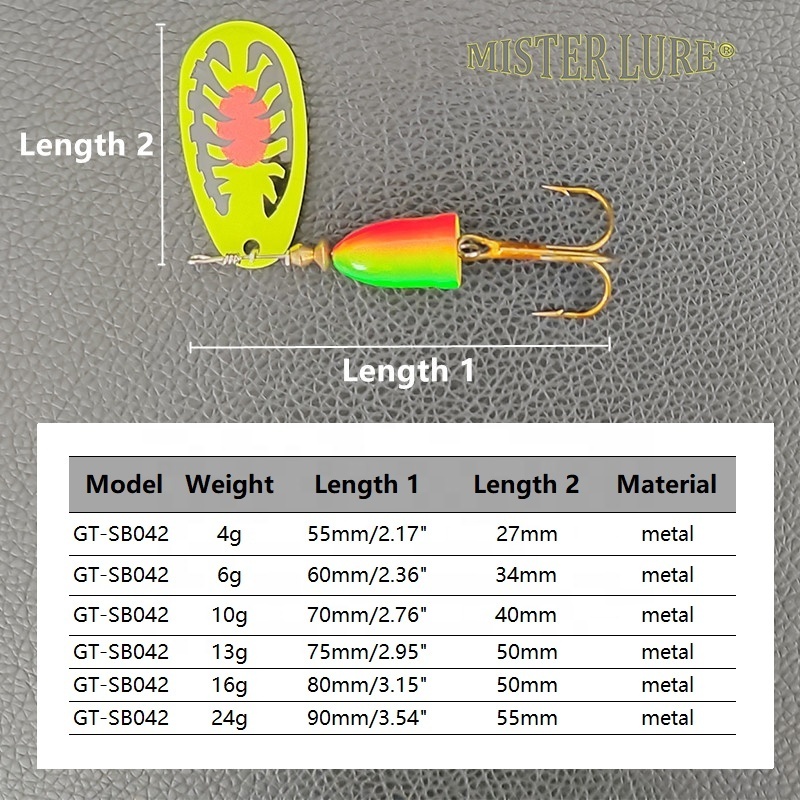 MISTER LURE 4g 6g 10g 13g 16g 24g salmon type spinner lures sequins fishing lure spoon spinner bait