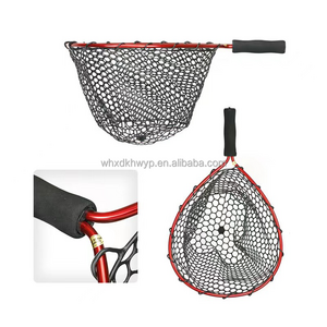 MISTER JIGGING Aluminum Alloy Handle Hand  Landing Net Carp Frame Silicone Mesh Landing Net