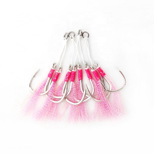 Custom luminous flasher BKK 5X  heavy jigging assist hooks double assist jig fishing hooks jig lure hooks