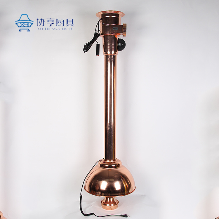 PINNIU BBQ restaurant grill extractor vacuum smoker duct telescopic aluminum foil hose stainless steel smoke pipe