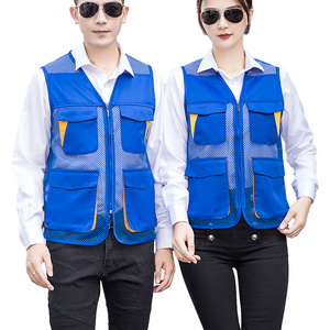 Fishing Waistcoat Work Suits for Women Journalist Working Mens Climbing Vest Jacket Hiking Cotton Canvas Work Vest