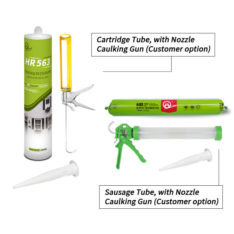 HR563 Silicona sealant high temperature gap filler waterproofing insulating roof clear silicone caulk sealant for leaks