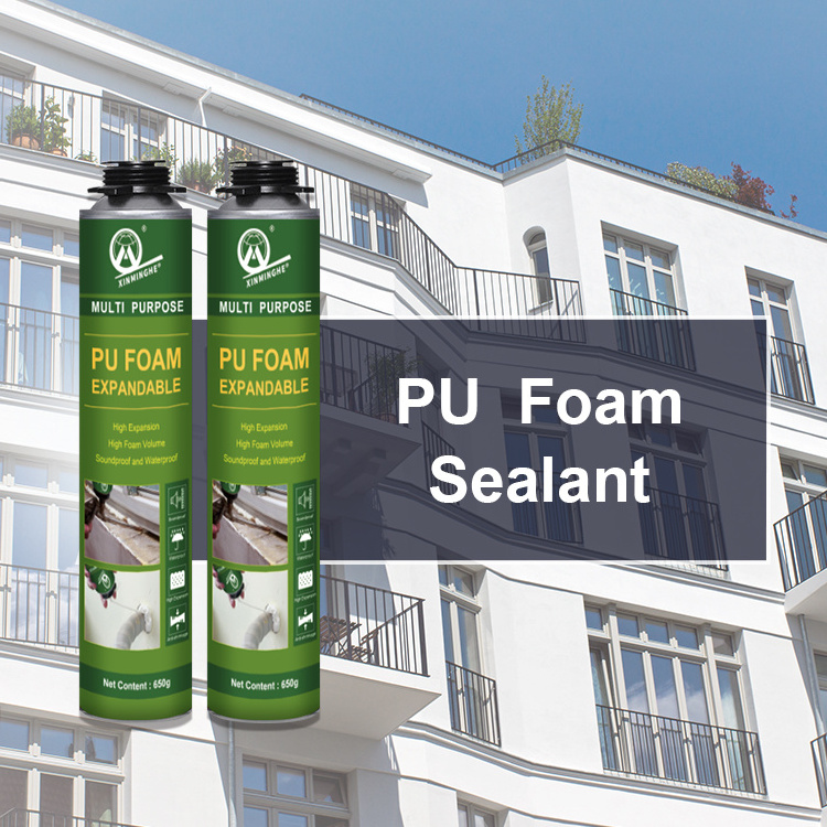 XMH PU Foam 750ML Great Price Door and Windows Professional Mounting Fire Resistance PU Polyurethane Foam Spray Adhesive