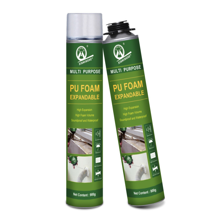 XMH PU Foam High Expansion OEM Custom Fireproof Waterproof Polyurethane Foam Caulk Sealant 300ml PU Spray Foam Insulation