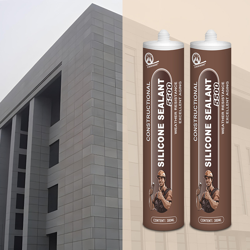 XMH5500 weatherproof window metal roofing chimney adhesives ceramic brick caulking black brown light gray silicone sealant