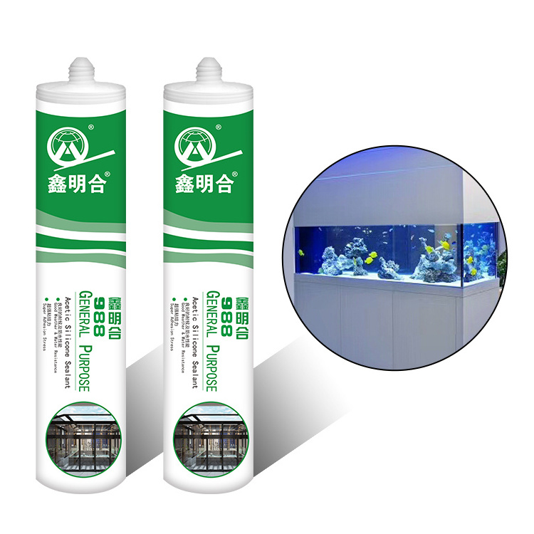 XMH988 sellador de silicona para peceras price acetic gp rtv glass silicone sealant glue waterproof for aquarium making