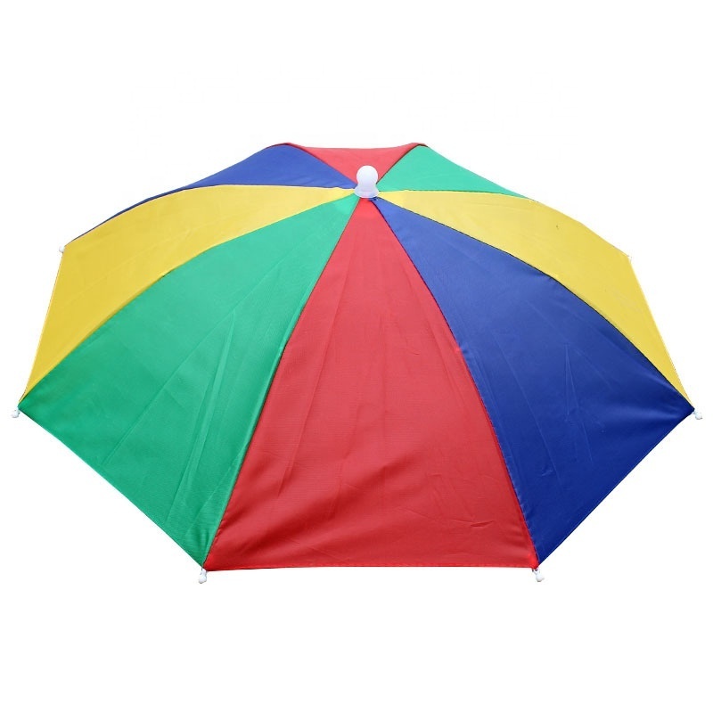 Mini Head Umbrella Windproof Fishing Golf outdoor Hat Polyester Sunproof Umbrella for Adults Kids S40