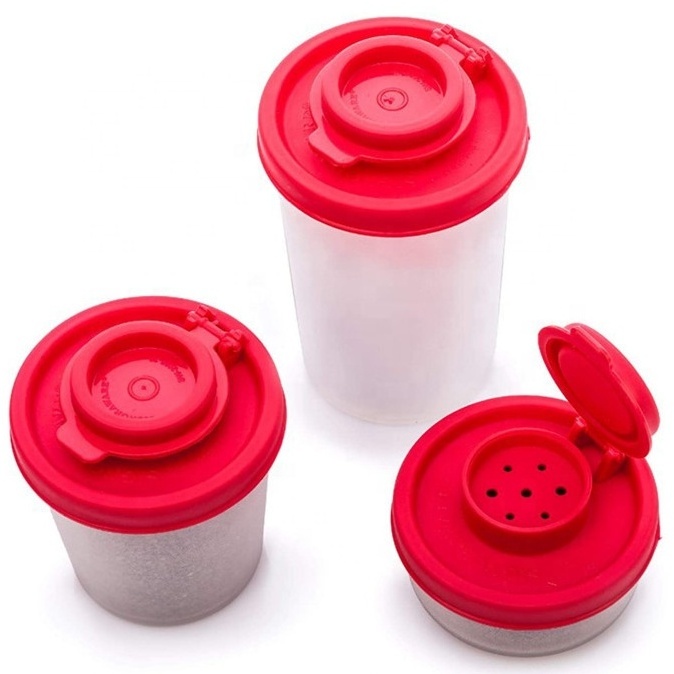 Salt and Pepper Shakers Moisture Proof Mini Salt Shaker Camping Picnic Outdoors Kitchen Plastic Airtight Spice Jar Dispenser