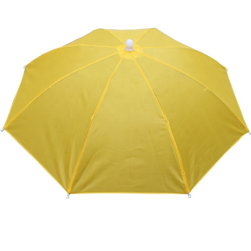 Mini Head Umbrella Windproof Fishing Golf outdoor Hat Polyester Sunproof Umbrella for Adults Kids S40