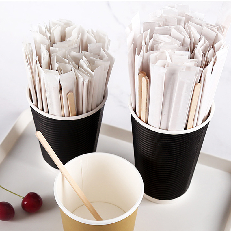 Eco-friendly biodegradable wooden birch coffee stir stick Wholesale