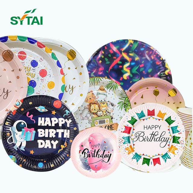 6 7 8 9 10 Inch Sugarcane Disposable Custom Paper Plates Colourful Paper Dishes Plates