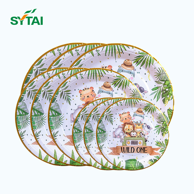 6 7 8 9 10 Inch Sugarcane Disposable Custom Paper Plates Colourful Paper Dishes Plates