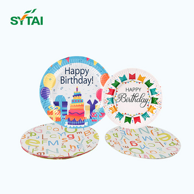 China Custom Disposable Paper Plates Bagasse Plates Biodegradable Sugarcane Pulp Paper Plates Dishes for Party