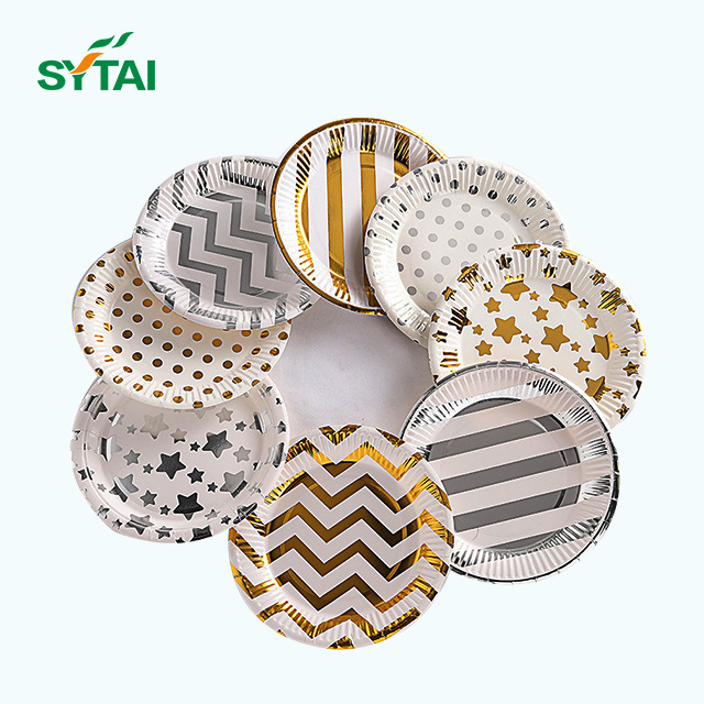 6 7 8 9 10 Inch Sugarcane Disposable Custom Paper Plates Colourful Paper Dishes Plates