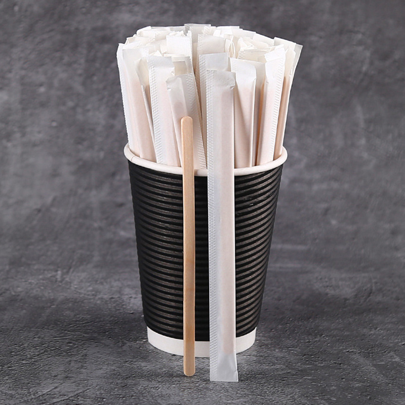 Eco-friendly biodegradable wooden birch coffee stir stick Wholesale