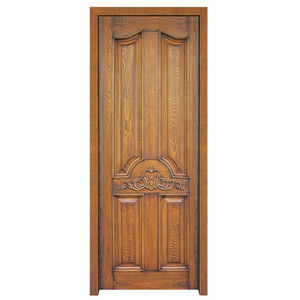 High quality villa  wood carved Soild Wood Bedroom door for bedroom