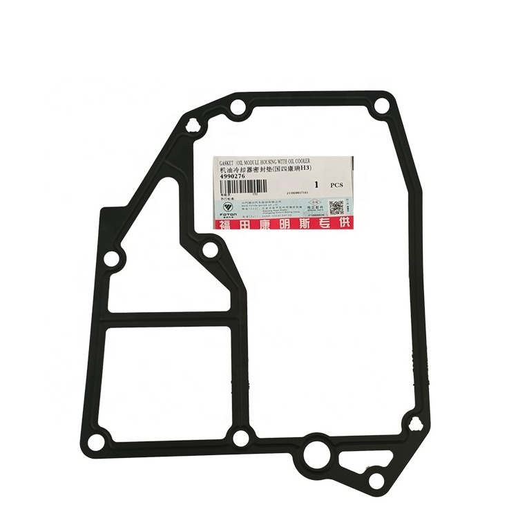 Fit oil cooler refrigeration gasket diesel engine spare parts good quality oil cooler gasket oil filter gasket 4990276