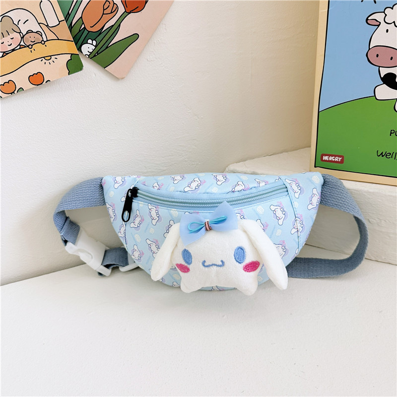 Cartoon Sanrioed Kids Crossbody Bags Dumpling Shape Shoulder Strap Bag Kulomi Melody Mini Waist Bag