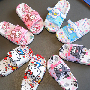 New Comfortable Breathable  PVC Non-slip Slippers Pink Bathroom Slipper  Kawaii Summer Beach Kids KH KT Couple Kitty Sandals