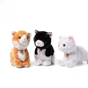 Simulated Cat Yellow Robot Stuffed Plush Animal Electronic Interactive Cat Walking Singing Cat Plush Toys electric Kitten