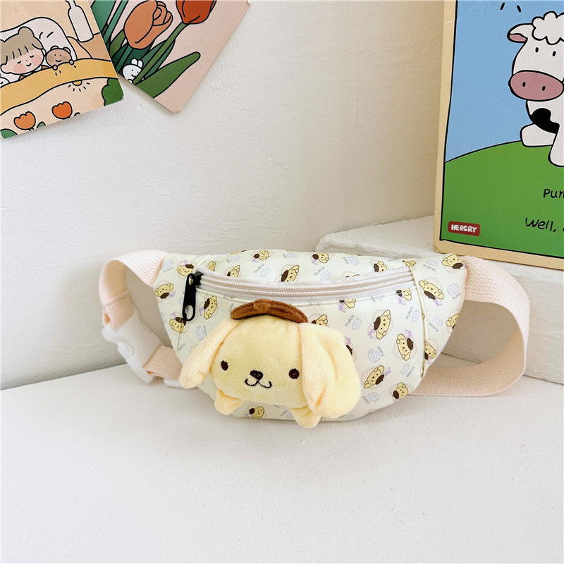 Cartoon Sanrioed Kids Crossbody Bags Dumpling Shape Shoulder Strap Bag Kulomi Melody Mini Waist Bag