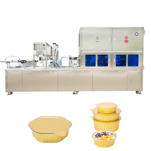 Yijianuo High Quality Cost Effective Automatic Filling And Sealing Machine Aluminum Tray Lunch Box Sealing Machine