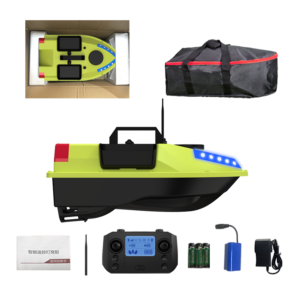 2024 New Electronic Boat ABS plastic Surf Fishing RC Bait Boat With Fish Finder 2kg Radio Controlled Surf Fishing Bait Boat GPS