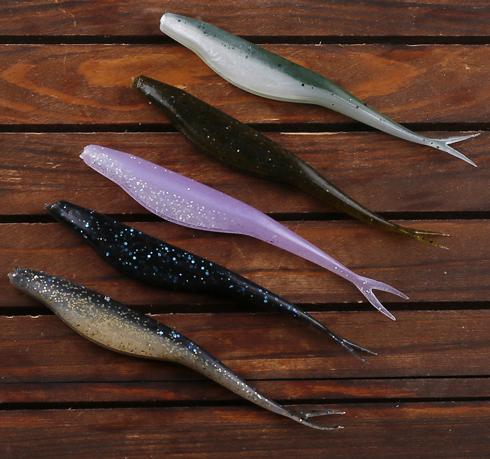 Wholesale 5 Colors 8pcs/bag Soft Wobbler X Tail Fishing Lures Soft Plastic Fishing Lure Double Fork Tail Artificial Bait