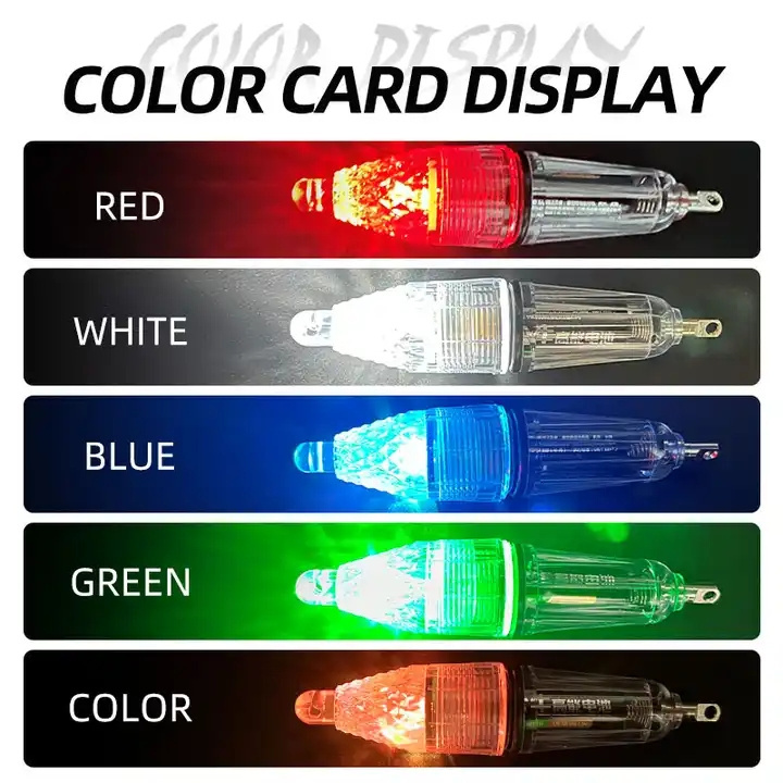 Wholesale 12cm/17cm Night Fishing Deep Drop Underwater Led Lights Squid Fish Lure Light Flashing Lamp Strobe Baits light