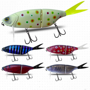 Hot sale OEM 17Colors Artificial Hard Plastic Floating Jointed Lure Big Game Floating Hard lure Swim Bait Soft Tail Bass