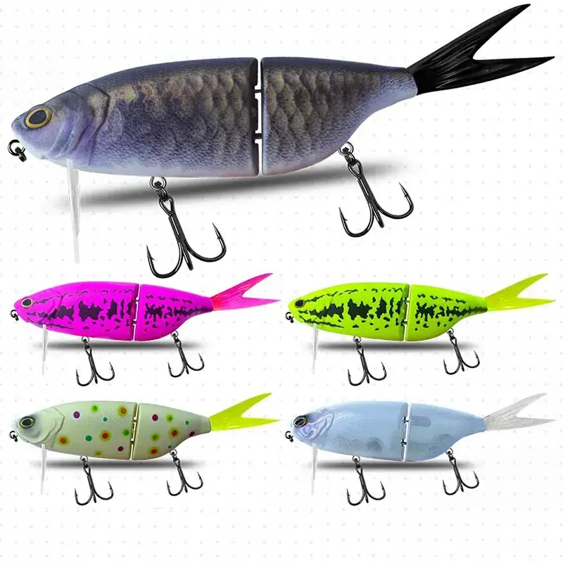 Hot sale OEM 17Colors Artificial Hard Plastic Floating Jointed Lure Big Game Floating Hard lure Swim Bait Soft Tail Bass