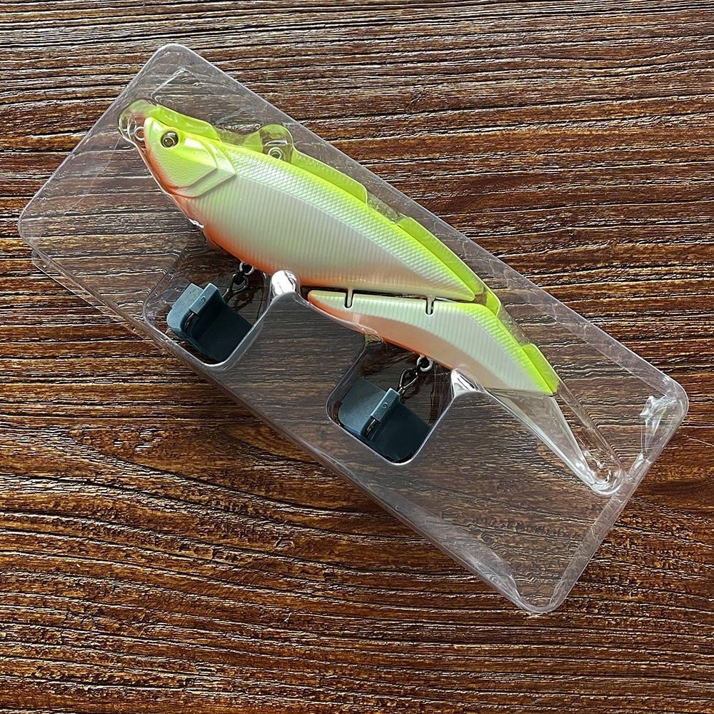 Hot sale Artificial Hard Baits 190mm 55g Replaceable Tail Bionic Swimming Lures Two sections floating Swimbait top water lures