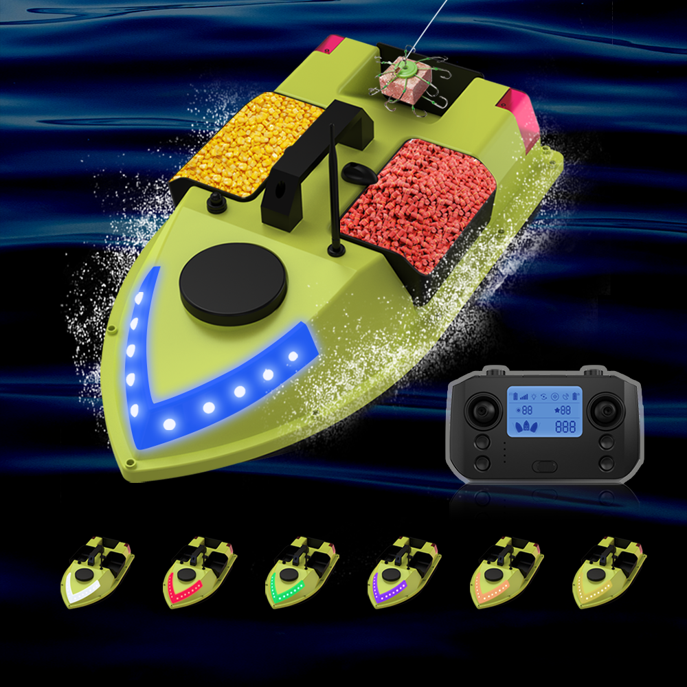 2024 New Electronic Boat ABS plastic Surf Fishing RC Bait Boat With Fish Finder 2kg Radio Controlled Surf Fishing Bait Boat GPS