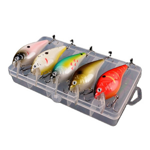 5 Pcs/Box 7cm 15g Mini Crank Bait Minnow Fishing Lures Kit Sinking Floating Tuna Fishing Lure Long Casting Bass Bait Set