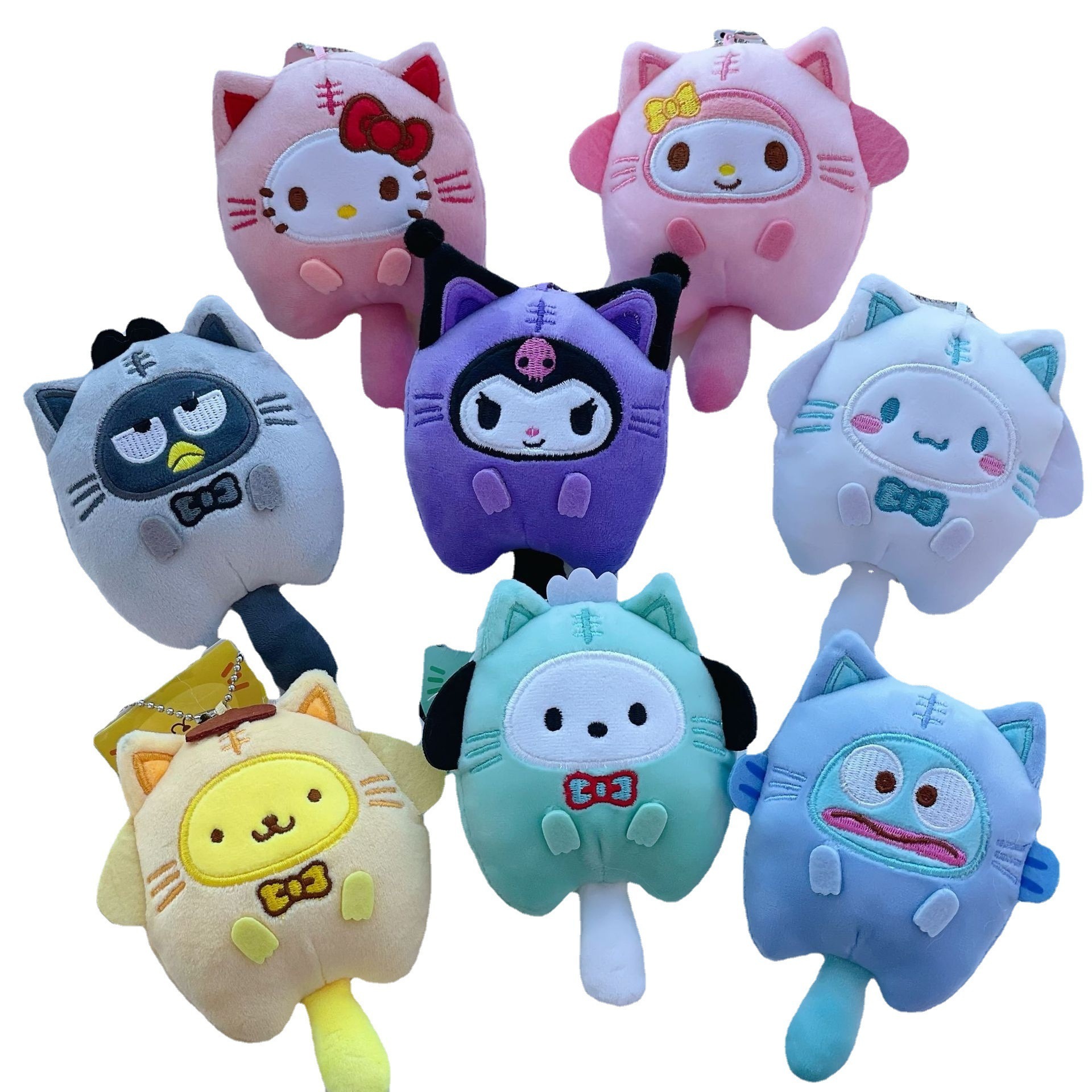 In Stock Plush Toys My Melody Kuromi Cinnamoroll Plush Dolls Stuffed Keychain Claw Machine Kuromi Stuffed Toys