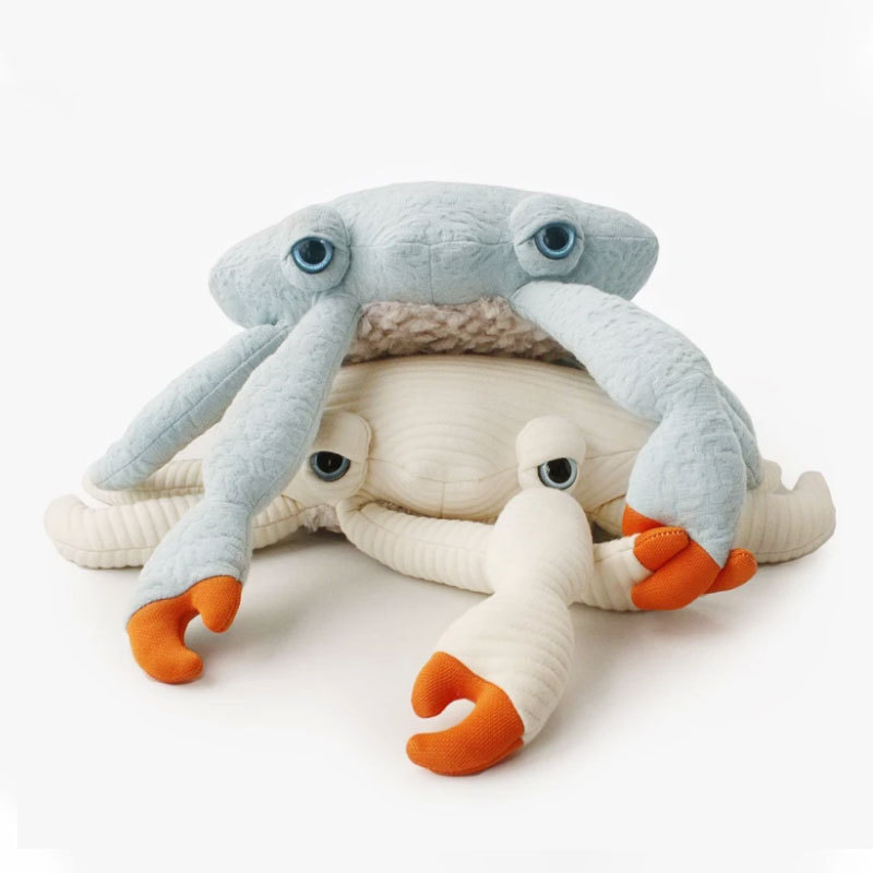 High Quality cartoon soft crab New design stuffed plush doll toys for Christmas baby gifts Fluffy Lobster Comforting Baby