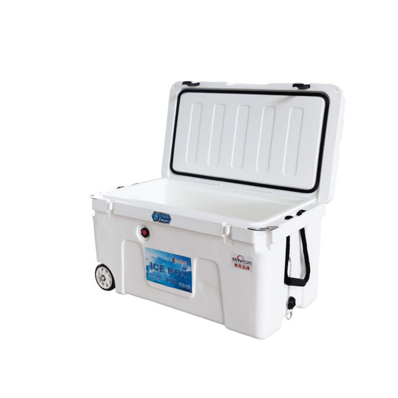 TOLEE  90L Large Portable Cooler Box container for Marine fishing camping commercial PU Insulated Ice Chest Cooler box