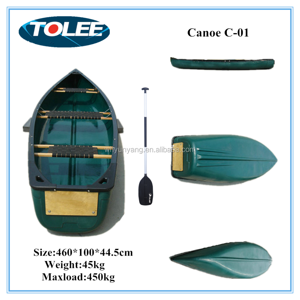 TOLEE three person plastic boat kayak fishing Quality 3 Seat Canoe Family Sport Canoe Boat kayak for fishing