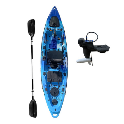 TOLEE  Kayak Canoe Sit On Top Motor Electric Kayak With Electric Trolling Motor, Fishing Jet Motor Kayak 12ft