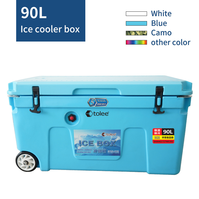 TOLEE Low price promotion big blood vaccine plastic cooler box beer can drinking ice cooler box with handle  aussie box coolers