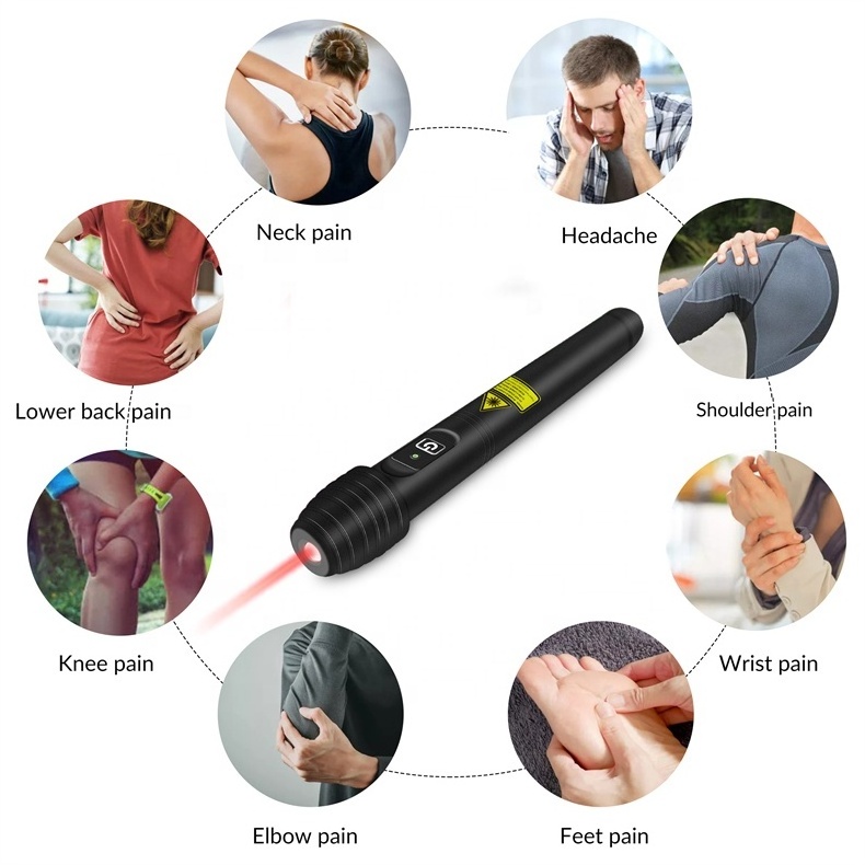 ZJZK 200mW 1X808nm No Side Effect Class 3B Needle Free Acupuncture Laser Pen Device for Podiatry Therapy