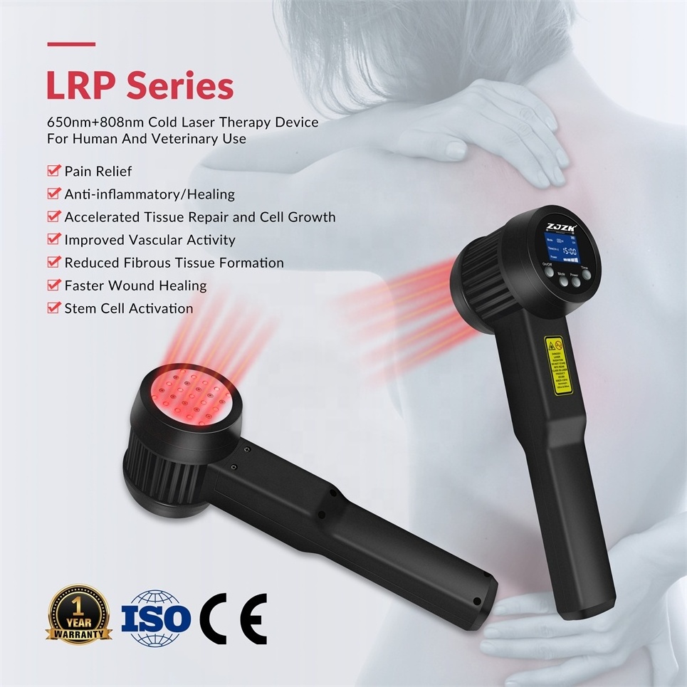 ZJZK Hot Sale Physiotherapy Equipment Chiropractic 3W MLS Cold Laser Therapy Device For Pain Relief For Arthritis Tennis Elbow