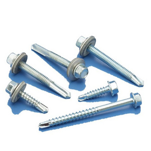 Bi-Metal hex washer head Self Drilling Screws with bonded EPDM washer Taiwan