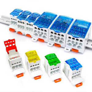 UKK 80/125/160/250/400/500A Electrical Universal Unipolar Single Phase Din Rail Power Distribution Junction Box Terminal Block