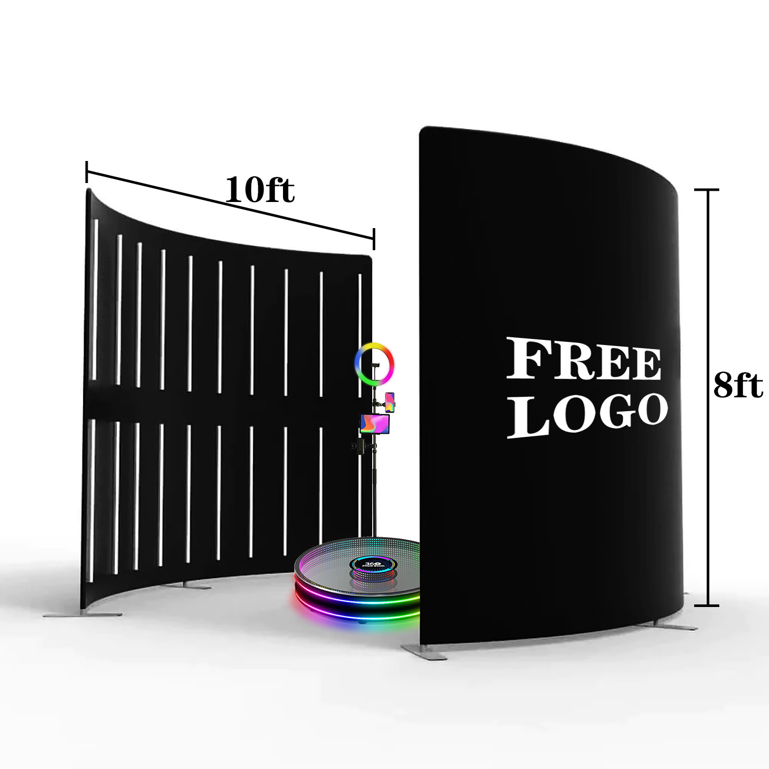 Hot selling portable photo booth backdrop photobooth cabine 360 photo booth background Photo booth package 360 background