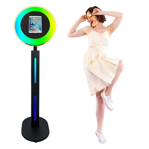 Portable Ipad Self Booth Photobooth Automatic Video Kiosk Photo Booth Kiosk Ipad Photo Booth Kiosk with a Flight Case