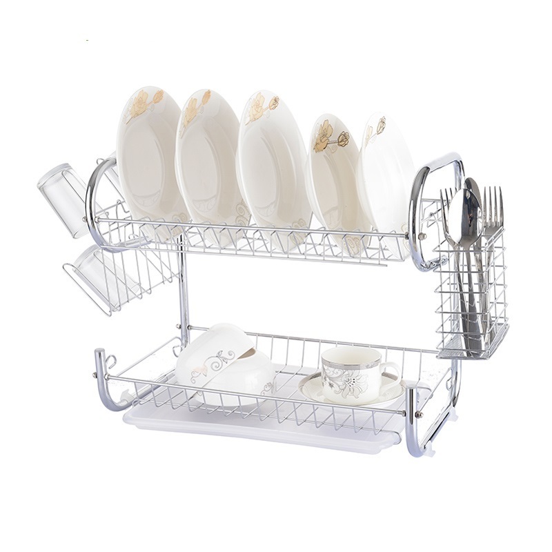 drying racks with Drainboard Chrome metal  stainless Steel bowl holder dish drainer rack