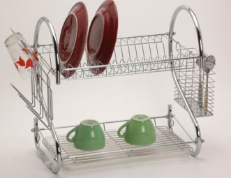 drying racks with Drainboard Chrome metal  stainless Steel bowl holder dish drainer rack