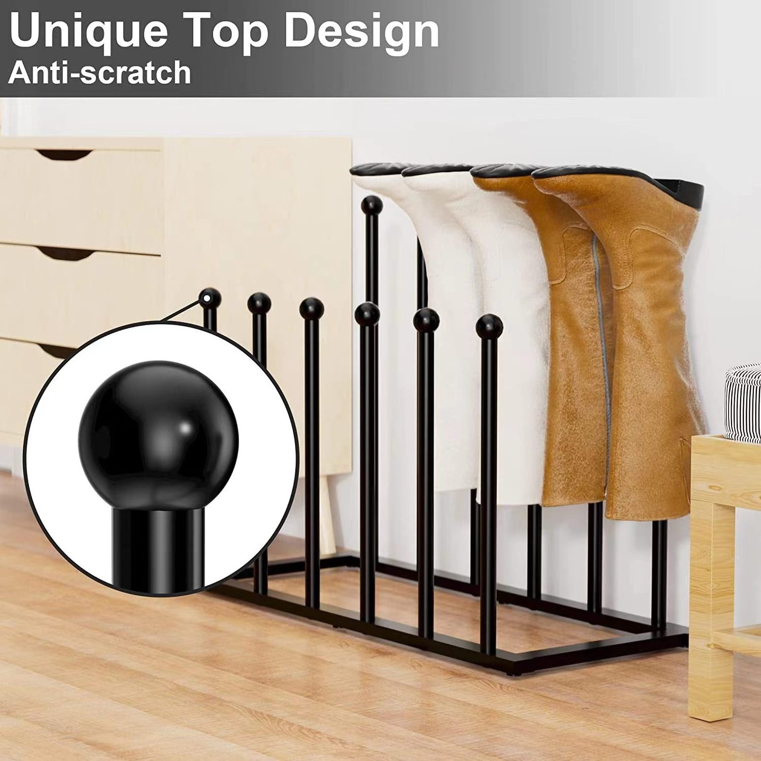 Big Size Guaranteed Quality Boot Storage Rack Double Rod Home Furniture Iron Storage Rack for Boots