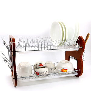 Multipurpose High Quality Removable Pull Down Cabinet Dryer Drainer Tray Plate Cup Storage Dish Rack with Cover